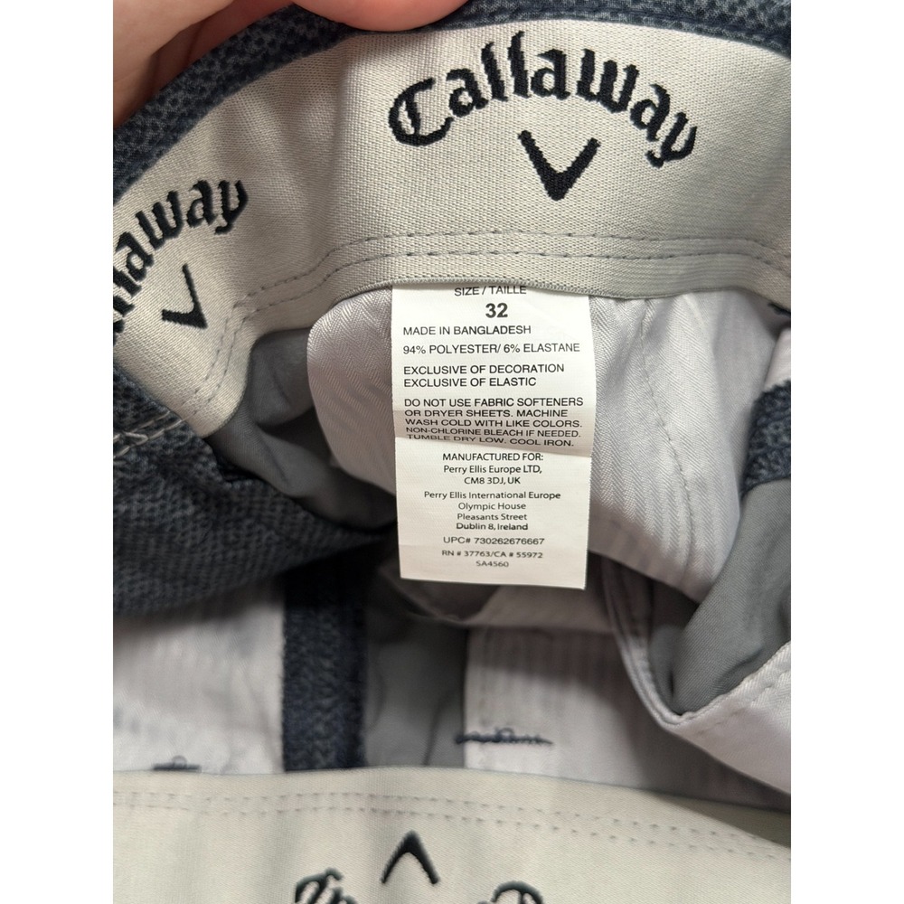 Callaway Golf Shorts Mens 32 Gray Opti-Dri Performance Stretch 5 pocket NWT - Picture 9 of 10